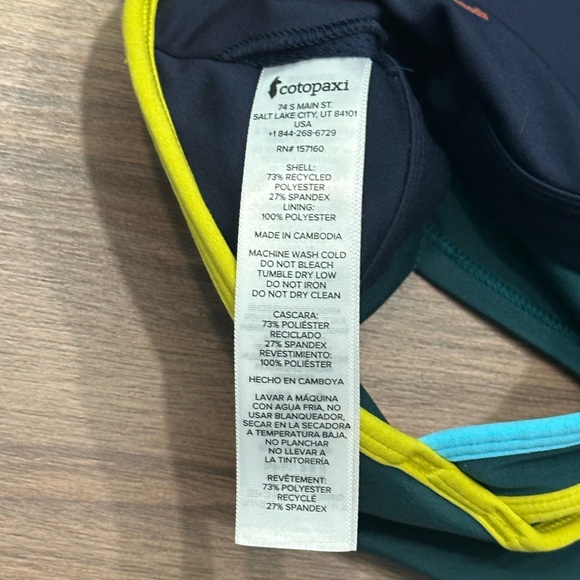 NEW Cotopaxi Mari Crop in Deep Ocean Teal Size Medium - Picture 6 of 7